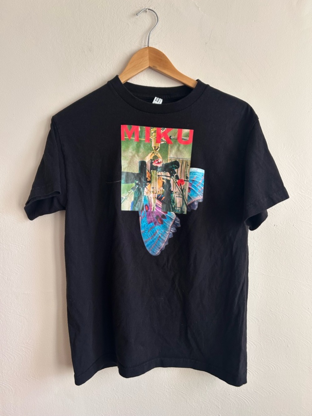 Hatsune Miku Abstract Butterfly Graphic Tee in Black - American Apparal - M